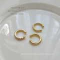 Fashion c-shaped zircon minimalist luxury gold-plated ear clip ear jewelry